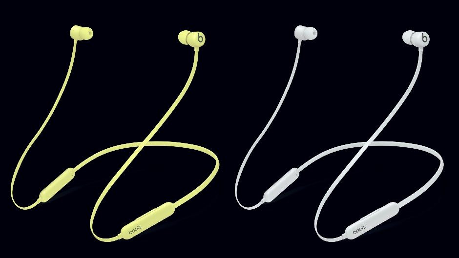 Beats Flex earbuds in yellow and gray