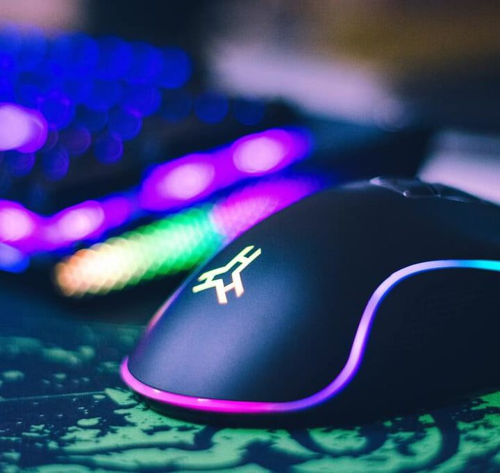 Image of a mouse on a desk.