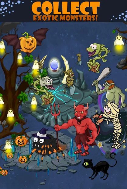 Halloween City showing exotic monsters to collect.