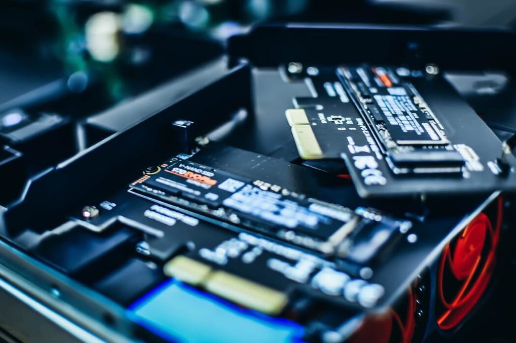 Internal hard drives together.