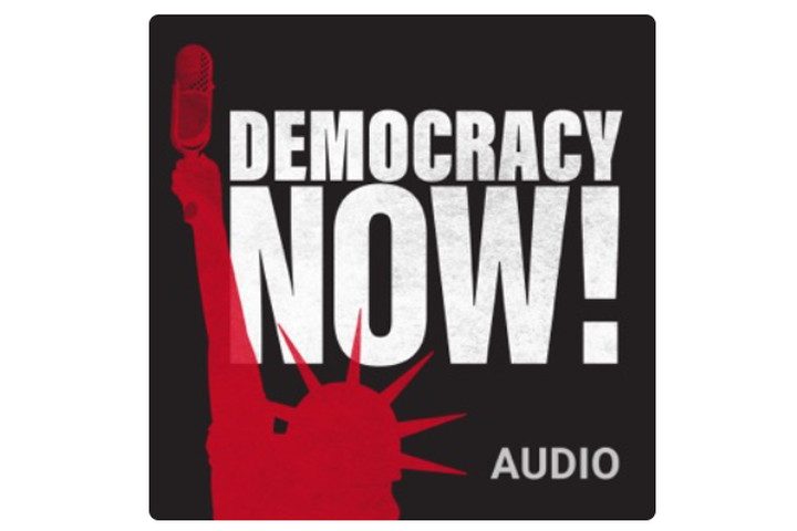 Democracy Now podcast logo.