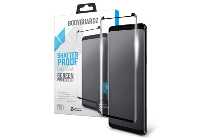 BodyGuardz PRTX Shatterproof Screen Protector for Galaxy S9 and S9 Plus.