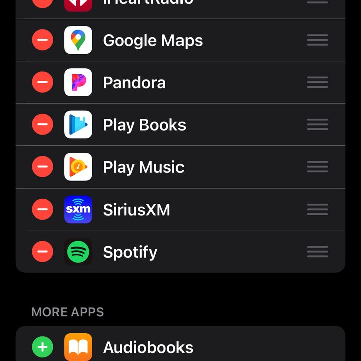 CarPlay Add Remove Apps