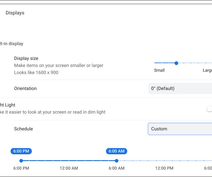Chrome OS Adjust Display Scaling