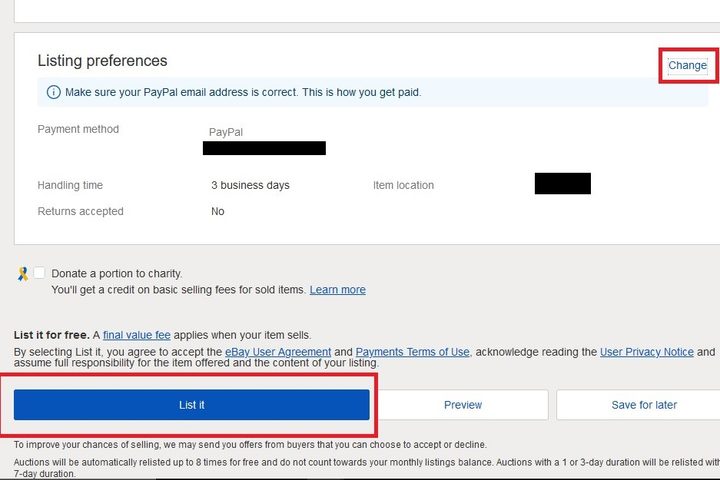 ebay listing preferences screenshot