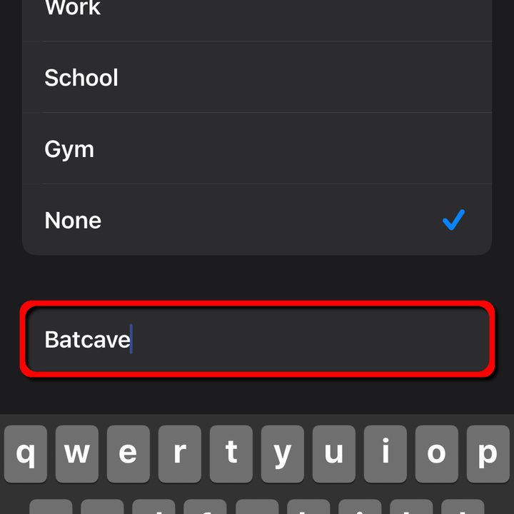 Enter New Location Name.