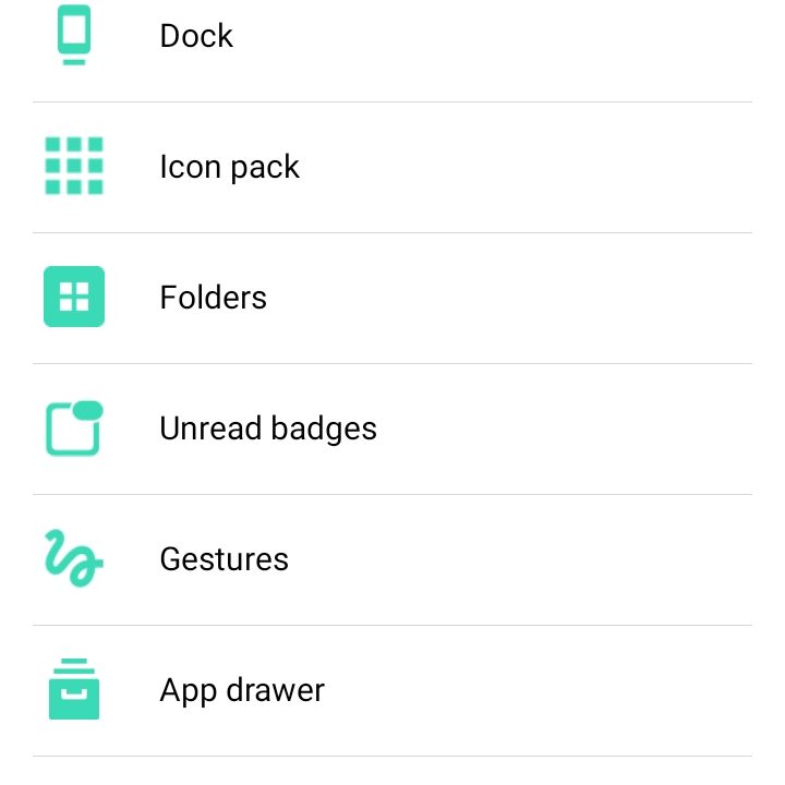 Evie Launcher Settings