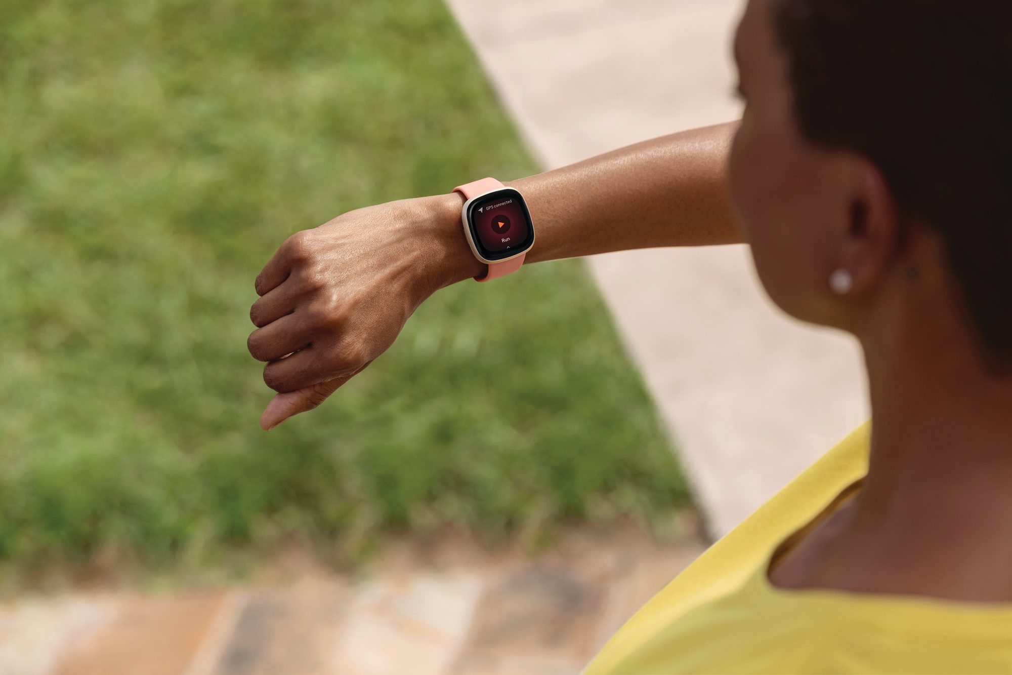 Fitbit Versa 3 on wrist