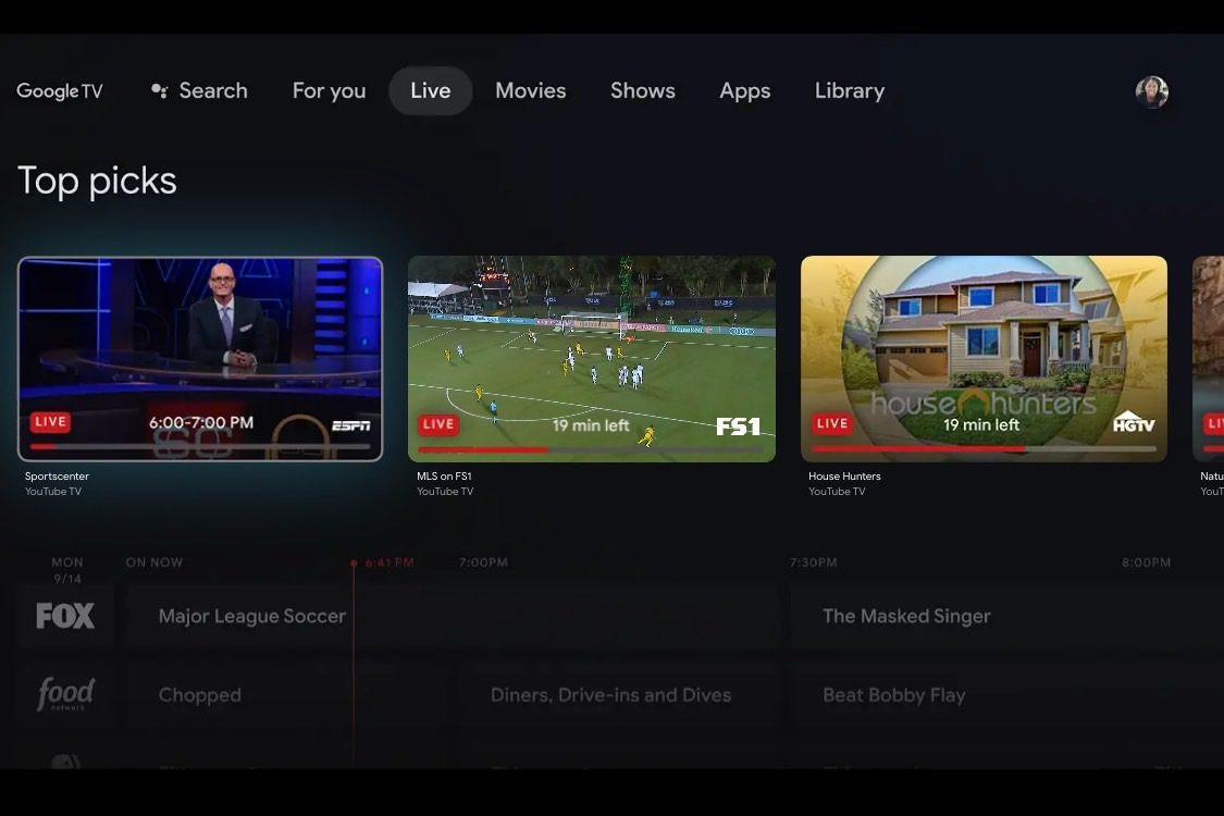 Google TV YouTube TV