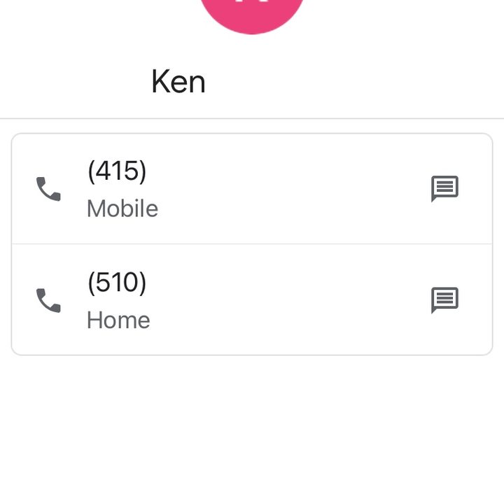 Starting a call in Google Voice.