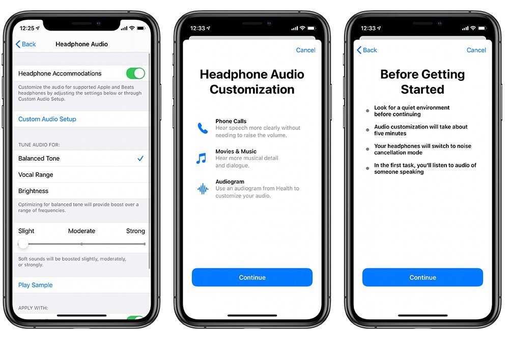 iOS 14 headphone accommodations
