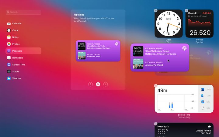 Notification Center in MacOS Big Sur