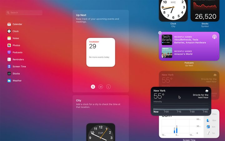 Notification Center in MacOS Big Sur