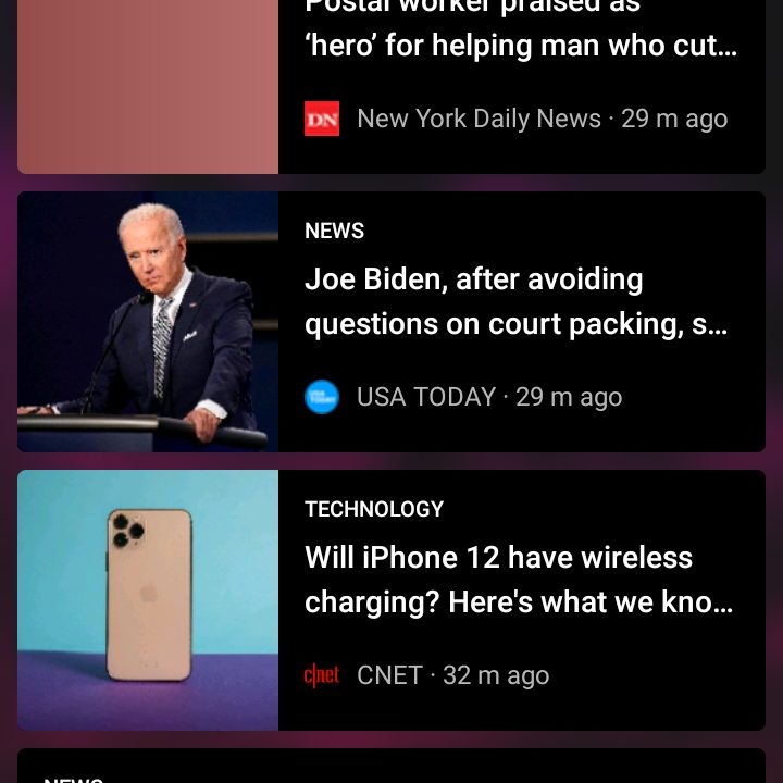 Microsoft Launcher At a Glance Panel