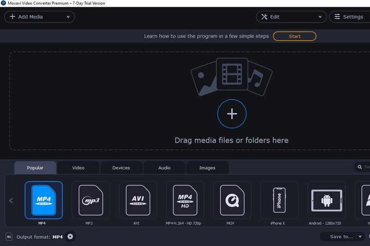 Image of Movavi Add Media Button
