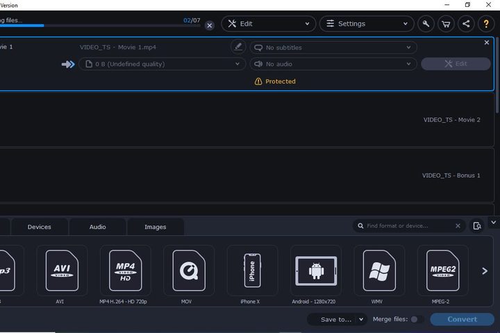 Image of Movavi Convert Button