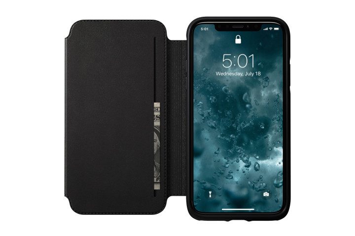 Nomad Rugged Leather Tri-Folio Case for iPhone 11.