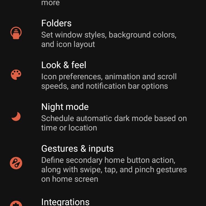 Nova Launcher Settings