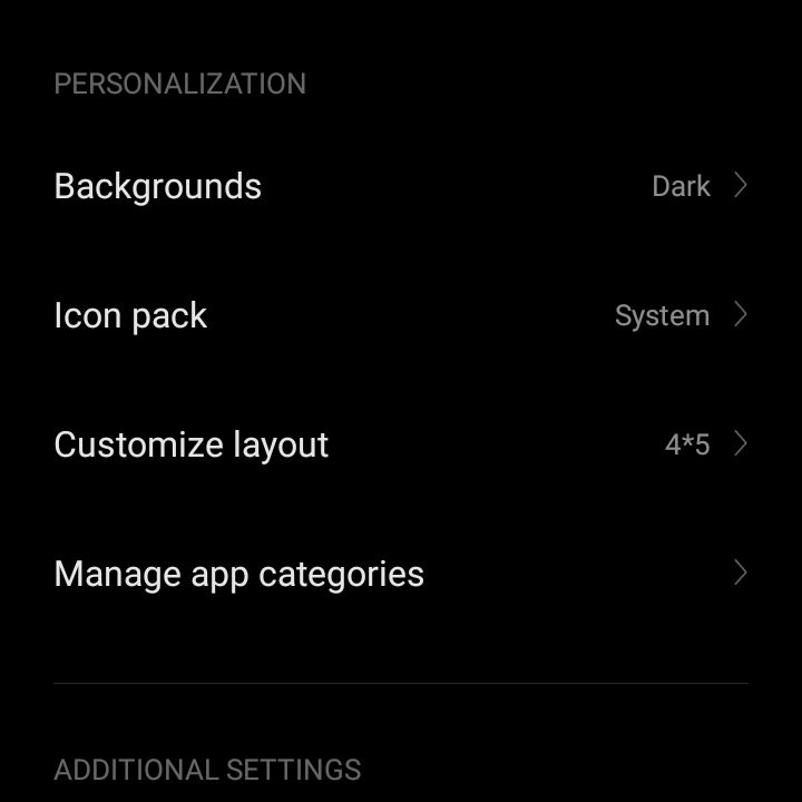 Poco Launcher Settings