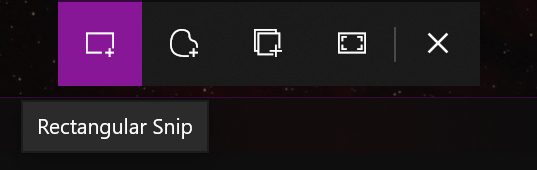 Snip and Sketch toolbar