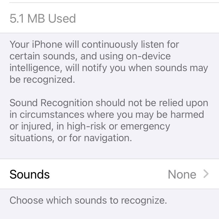 iOS 14 sound recognition