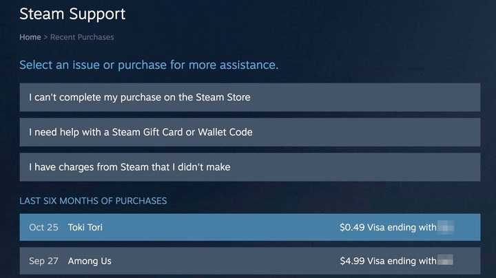 This Steam refund page lets you decide which game you want refunded.