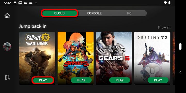 Stream from Xbox Game Pass Android