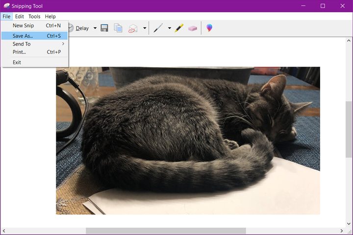 Windows 10 Snipping Tool Save Image