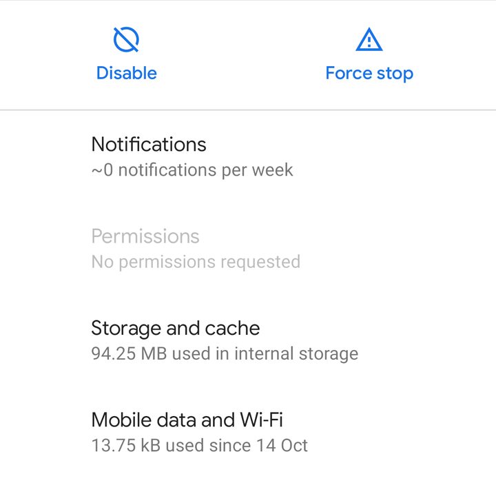 Android System WebView settings