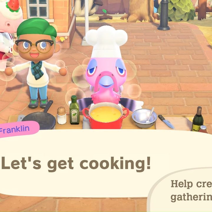 Franklin saying to get started cooking.