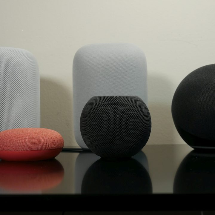 Apple HomePod mini smart speaker size comparison
