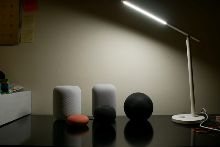 Apple HomePod mini smart speaker size comparison