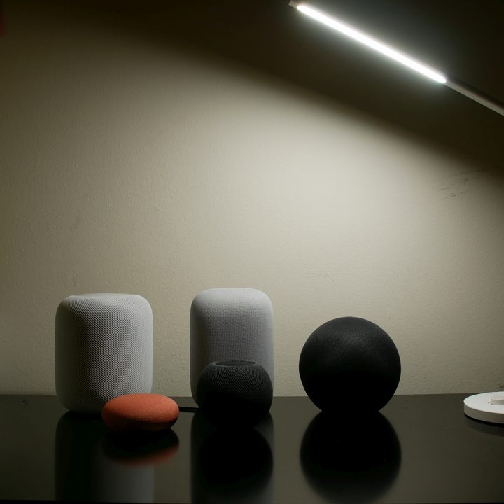 Apple HomePod mini smart speaker size comparison
