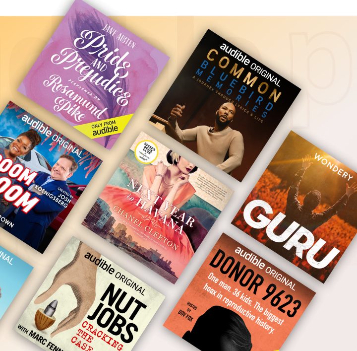 Book titles featured on Audible.