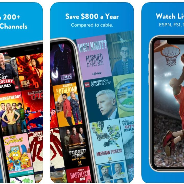 Sling TV app screenshots.