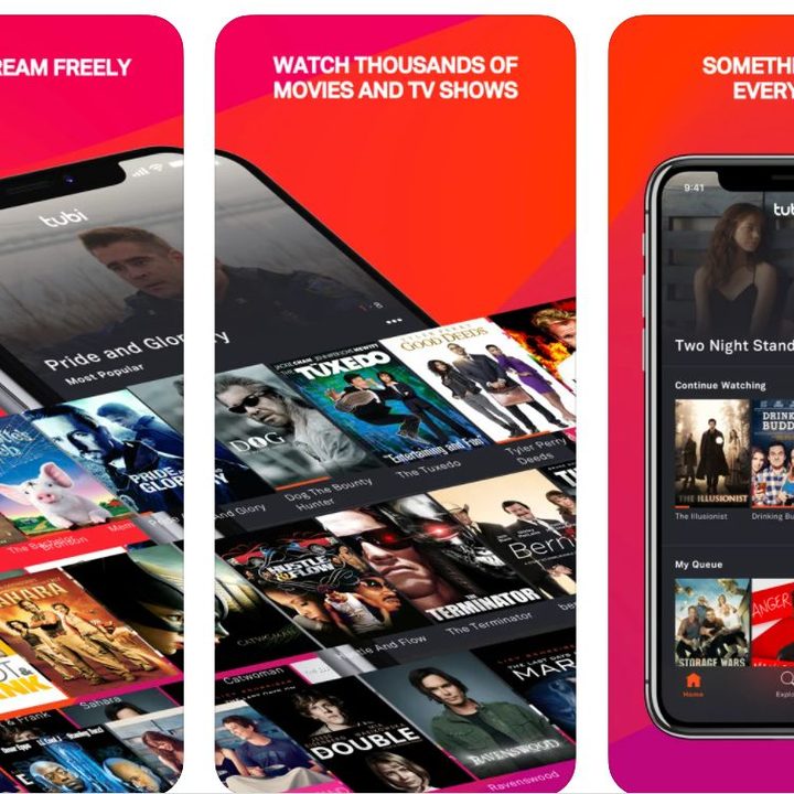 Tubi app screenshots.
