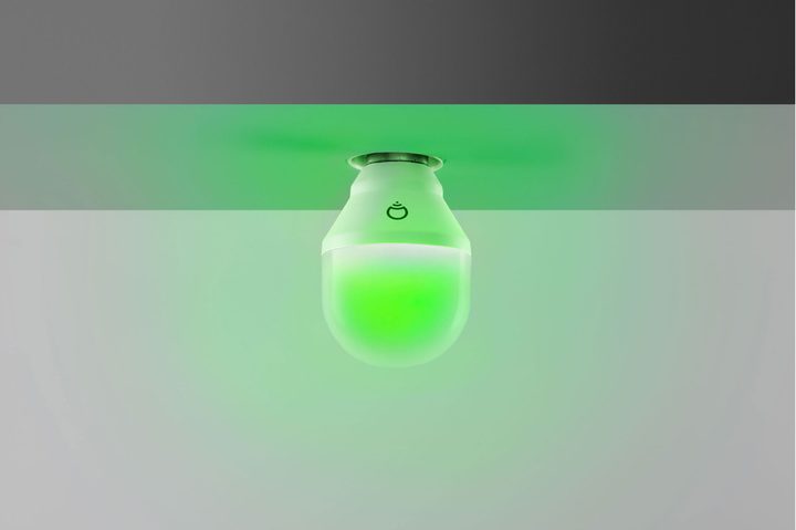 LIFX Mini Color bulb installed in ceiling