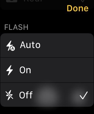 Apple Watch Camera Remote with flash.
