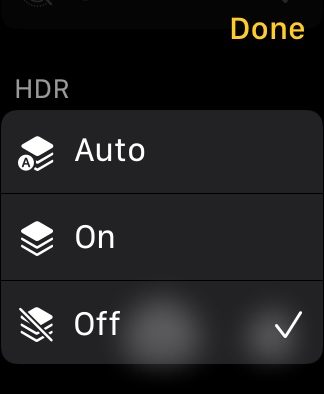 Apple Watch Camera Remote with HDR.