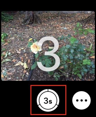 Apple Watch Camera Remote countdown.