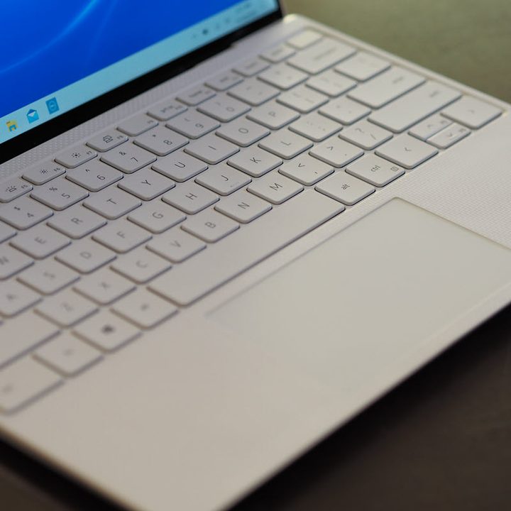 The Dell XPS 13 9310's keyboard and touchpad.