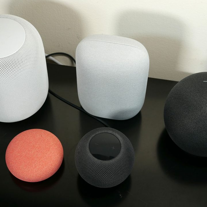 homepod mini comparison homepod google home amazon dot top angle