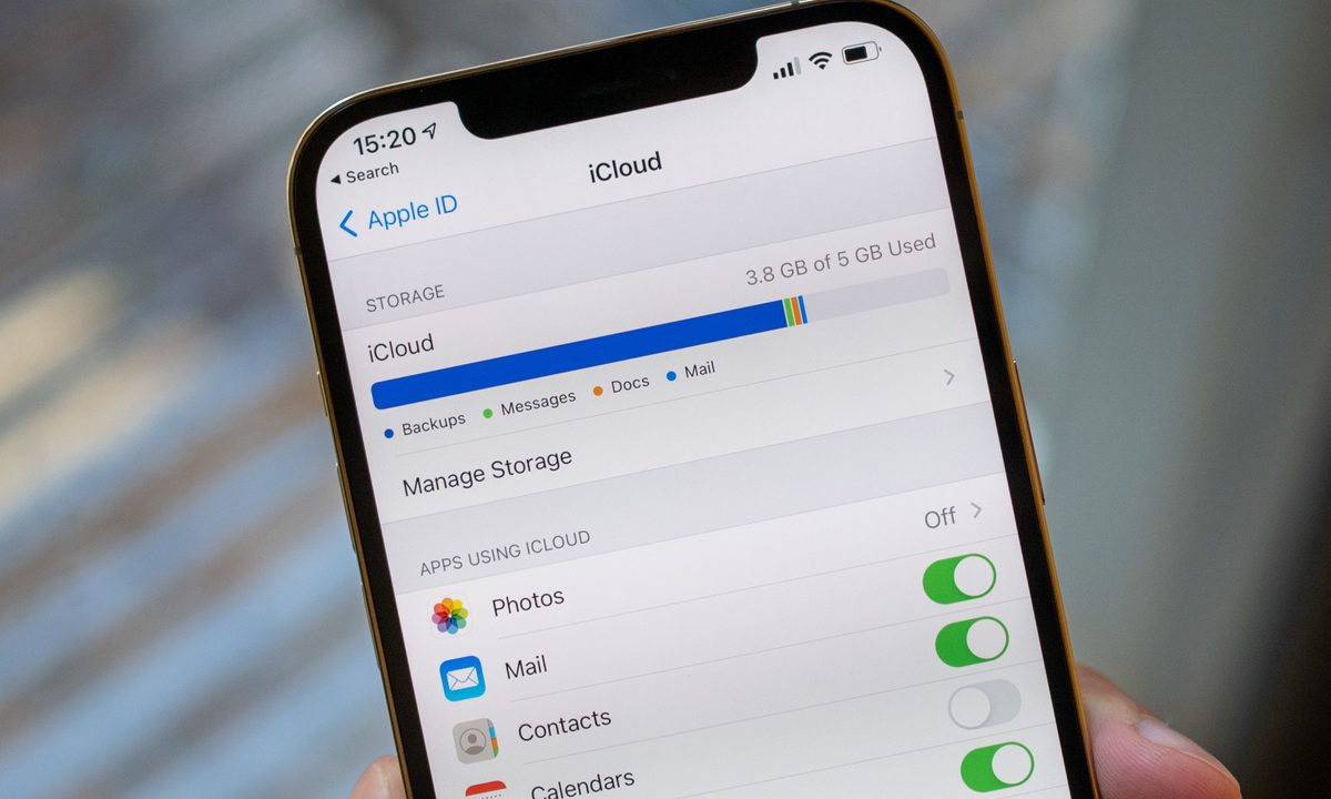 iCloud storage on the iPhone 12 Pro Max
