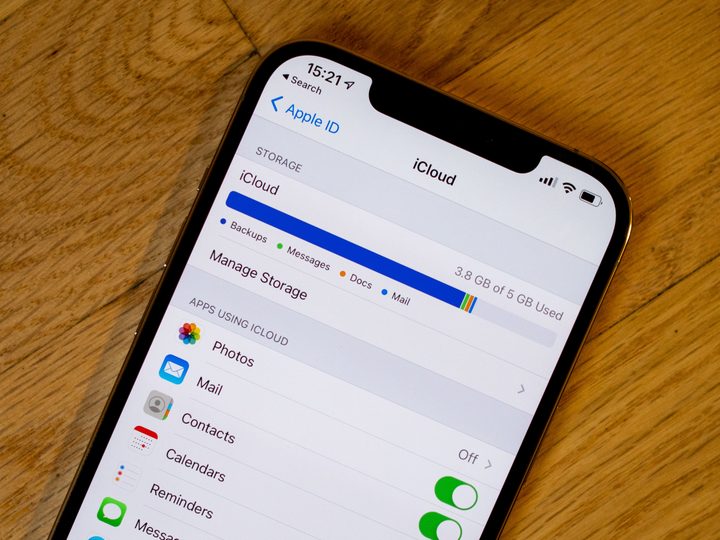 iCloud storage on the iPhone