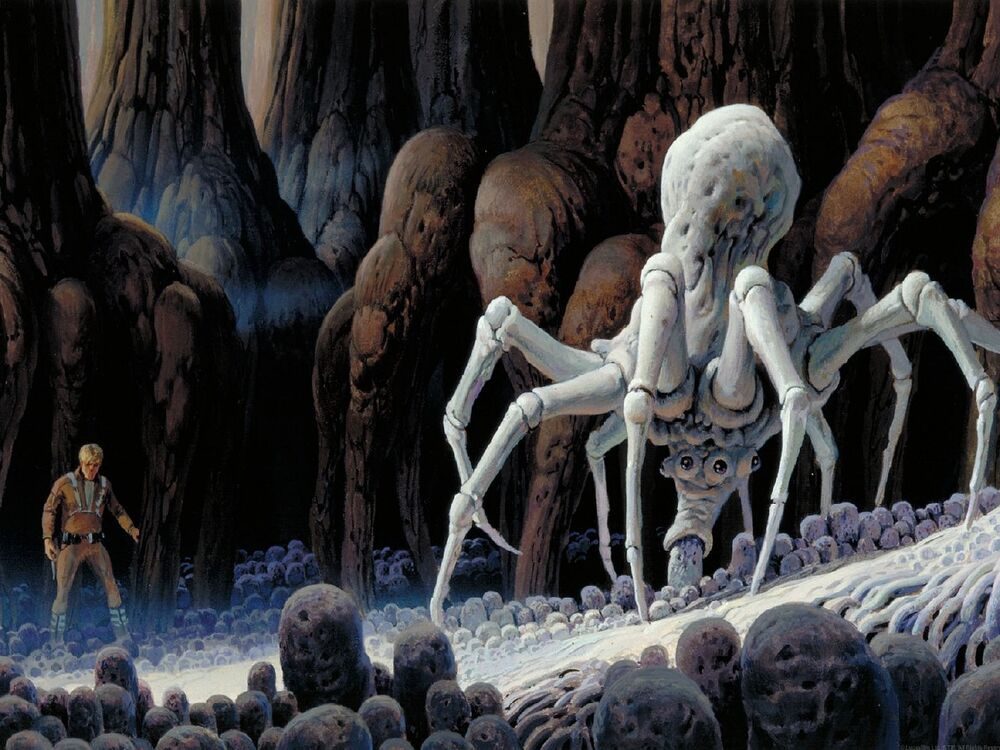 "Knobby White Spiders" illustrated by Ralph McQuarrie for Lucasfilm