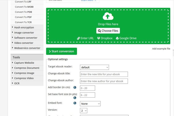 Online-Converter-ePub-Converter-Page