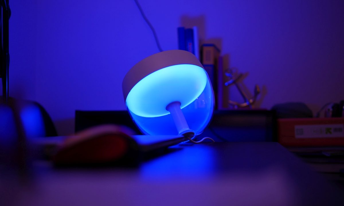 Philips Hue Iris table lamp blue