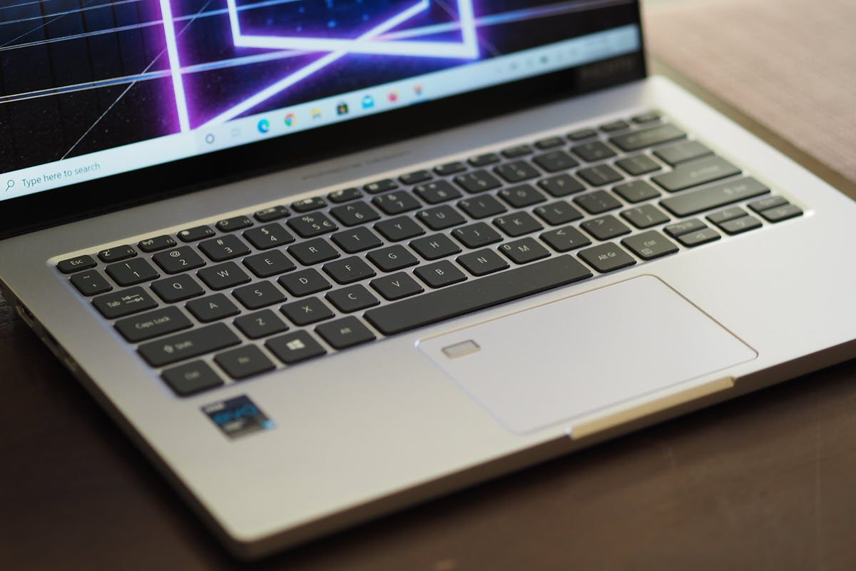 Porsche Design Acer Book RS Keyboard and Touchpad