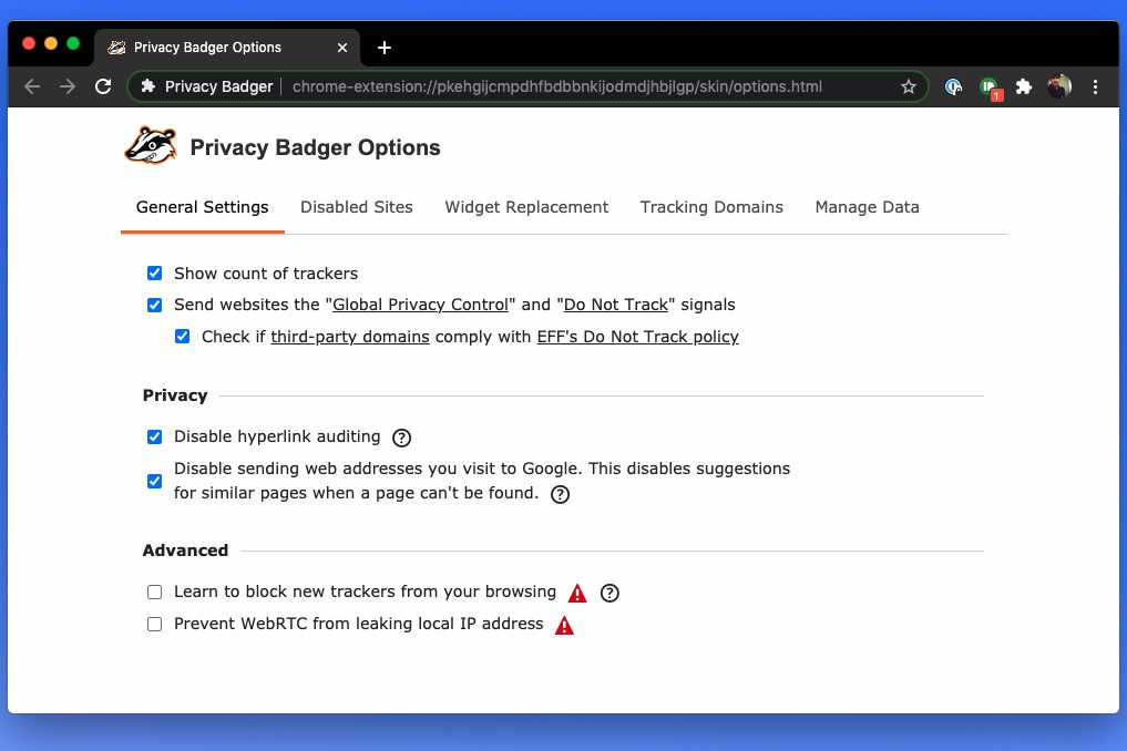 Privacy Badger Global Privacy Control