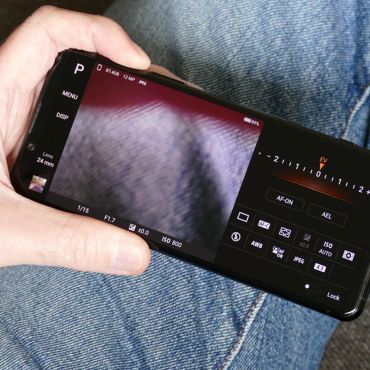 Sony Xperia Camera Pro app.